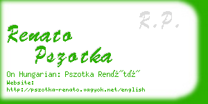 renato pszotka business card